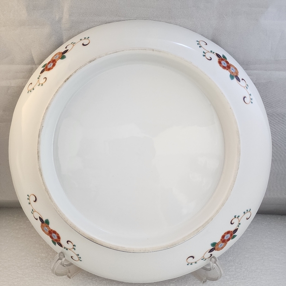 Large Japanese Imari Peacock Floral Footed Platter Console Bowl - Picture 2 of 16